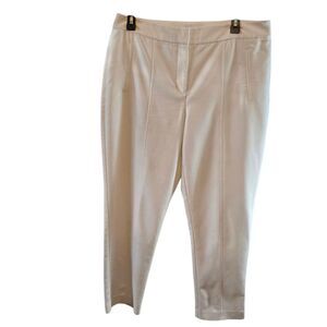 CHICOS SO SLIMMING WHITE ANKLE PANT SIZE 1.5 MEDIUM SIZE 10 CLASSIC STRETCH